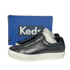new Keds rise metro glitter black platform shoes 10